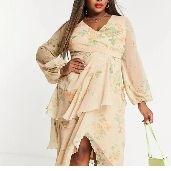 HOT Asos Design New Look Curve Wrap Dress ASOS Curve